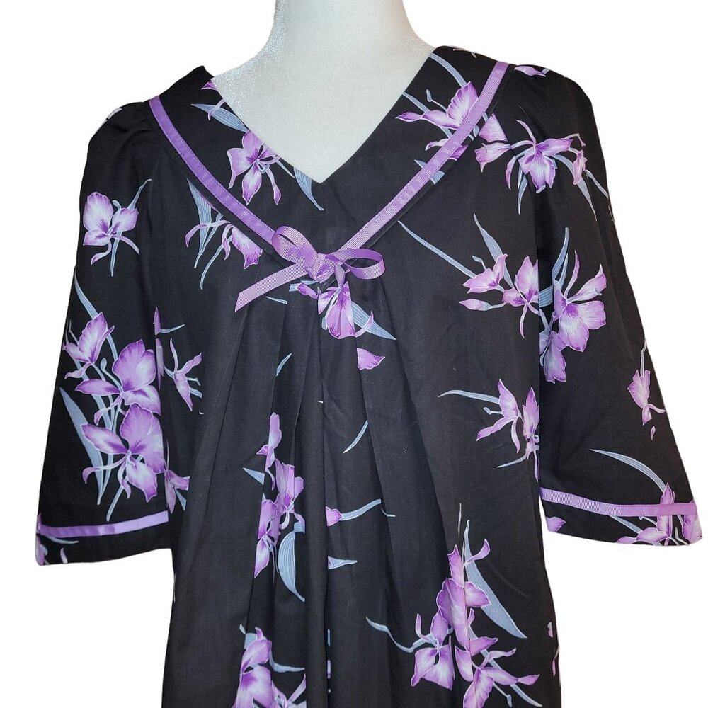 Vintage Fashions by Loke Womens 12 Authentic Hawaiian Muu Muu Caftan House Dress - Picture 2 of 6